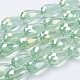 Electroplate Glass Beads Strands EGLA-D015-15x10mm-29-3