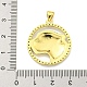 Латунные микро проложить кубического циркония подвески KK-K354-09D-G-3