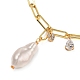 Collares con colgante de perlas keshi de perlas barrocas naturales NJEW-JN02909-01-2