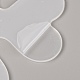 カスタムクローバー形状プラスチックスレッドホルダーカード  糸巻き板  クロスステッチ用  透明  13x13x0.25cm TOOL-WH0135-06-2