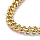 4Pcs 4 Colors Brass Curb Chain Bracelets BJEW-SZ0001-018-3