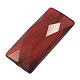 Dark Red Transparent Faceted Rectangle Acrylic Beads X-PL693Y-1-1