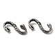 Cierres de serpiente en forma de s de acero inoxidable estilo tibetano 304 STAS-K250-06-2