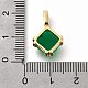 Подвески из натурального зеленого ониксового агата (окрашенного и нагретого) в форме ромба KK-F899-03E-G-3
