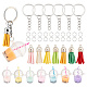 OLYCRAFT 7 Sets Milk Tea Charms Milk Tea Keychain Making Kit Faux Suede Tassel Keychain Making Kit Miniature Cup Pendant Charms Mixed Color Bubble Tea Charms for Key Chains DIY Jewelry Making DIY-OC0010-87-1