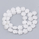 Chapelets de perles de jade blanche naturelle G-T098-10H-2