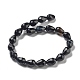 Chapelets de perles perles en agate noire naturelle G-P520-B15-01-3