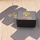 クラフト紙ギフトボックス  結婚式の装飾  折りたたみボックス  木柄付き  ブラック  24x24.5x0.05cm  完成品：8x6x4cm X-CON-L014-C01-3
