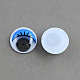 プラスチックウィグル動眼ボタン背面のラベルのペースターとDIYのスクラップブック作り工芸品のおもちゃのアクセサリー  空色  8x2.5~3.5mm KY-S003B-8mm-07-2