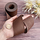 GORGECRAFT Full Grain Leather Straps 1.5 Inches Wide 78 Inches Long Single Sided PU Leather Strip for DIY Crafts Projects Clothing Jewelry Wrapping Making Bag Strap(Dark Brown AJEW-WH0034-88D-02-3