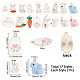 SUNNYCLUE 1 Box 17 Styles 34Pcs Easter Charm Bunny Charms Bulk Alloy Enamel Resin Rabbit Carrot Charm Cartoon Metal Dangle Charms for Jewelry Making Charms DIY Bracelet Necklace Earring Craft Women DIY-SC0019-93-2