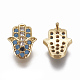 (Holiday Stock-Up Sale)Brass Micro Pave Cubic Zirconia Cabochons ZIRC-F103-27A-G-2