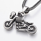 304 Stainless Steel Pendant Necklaces NJEW-G308-17AS-1