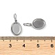 304 Stainless Steel Pendant Cabochon Settings STAS-Q308-01P-3