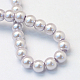 Backen gemalt pearlized Glasperlen runden Perle Stränge HY-Q330-8mm-25-4