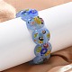 Браслеты ручной работы из бисера миллефиори лэмпворк для мужчин и женщин BJEW-G738-01B-05-2