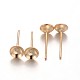 Rack Plating Iron Ear Studs Findings IFIN-M029-05LG-B-NR-1