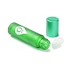 ガラス色のエッセンシャルオイルの空の香水瓶  ppプラスチックキャップとローラーボール付き  コラム  艶消し  グリーン  2x8.5cm  容量：10ml（0.34fl.oz） MRMJ-K013-03D-2