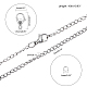 Unicraftale 10m Edelstahl Bordsteinketten gelötete Bordsteinketten mit 100 Stück Biegeringen und 30 Stück Hummerkrallenverschlüssen Halskette Kette für die Herstellung von Halsketten Armbändern STAS-UN0002-93B-2