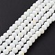 Electroplate Opaque Solid Color Glass Beads Strands EGLA-A034-P4mm-L17-2
