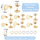 UNICRAFTALE 24 Pcs 2 Colors 6 Styles Stainless Steel Flat Round Stud Earring Findings with Jump Rings Textured Stud Earring Post with Earring Backs Round Earring Stud for DIY Earrings Jewellery Making STAS-UN0050-66-4