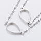 304 Stainless Steel Tiered Necklaces NJEW-I217-13P-2