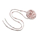 Ожерелье-чокер из ткани с цветочным узором и розой для женщин NJEW-Z022-01F-2