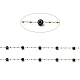 Cadenas de eslabones con cuentas de murano de mal de ojo CHS-G028-04G-09-2