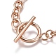 Unisex 304 Stainless Steel Cable Chain Bracelets BJEW-P245-39RG-2