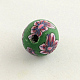 Handmade Flower Pattern Polymer Clay Beads CLAY-Q174-10-2