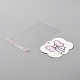 ペーパーヘアクリップディスプレイカード100枚。  100個のopp袋で  ピンクのちょう結び模様の雲  ホワイト  紙カード：6.9x8.5x0.04cm  穴：6mm CDIS-WH0017-08-2