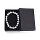 Katzenauge runde Perlen strecken Armbänder BJEW-JB04409-04-3