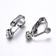 304 Stainless Steel Clip-on Earring Converters Findings STAS-O110-20P-5