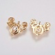 Brass Micro Pave Cubic Zirconia Charms KK-A144-050G-2