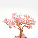 Patatine al quarzo rosa naturale e decorazioni con display a piedistallo in quarzo rosa G-S270-08-2