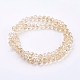 Faceted Rondelle Electroplate Glass Beads Strands for Necklace Making X-EGLA-D020-10x8mm-71-2