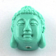 Покрашено головы Будды синтетическом коралловые бусы X-CORA-R011-15F-1