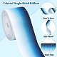 Gradient Color Polyester Grosgrain Ribbons OCOR-WH0047-20A-4
