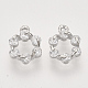 Brass Micro Pave Cubic Zirconia Charms KK-T048-040P-NF-1