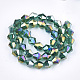 Electroplate Glass Beads Strands X-EGLA-Q118-6mm-B15-2
