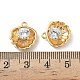 Подвески в форме ракушки из латуни с микропаве из кубических цирконий KK-Z136-56G-01-3