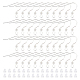 Unicraftale ca. 100 Set Silber 304 Edelstahl-Ohrhaken mit Kunststoff-Ohrmuttern Französische Ohrhaken FischhakenHypoallergene Ohrringzubehör für die Schmuckherstellung Stift 0.8mm STAS-UN0036-31-1