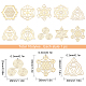 SUNNYCLUE 10 Sheets 10 Styles Self Adhesive Brass Stickers DIY-SC0015-27G-2