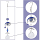 Benecreat 2 Uds mariposa y ojo azul turco mal de ojo colgante decoración HJEW-BC0001-17-4