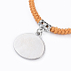 Bracelets de perle tressés en corde de polyester ciré coréen ajustable BJEW-JB04420-01-3