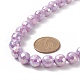 Macaron Color Faceted Acrylic Round Beaded Necklaces NJEW-JN04192-6