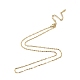304 Stainless Steel Dapped Chains Necklace for Men Women NJEW-N050-A05-G20-3