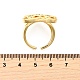 Латунные микро проложить манжеты кольца кубического циркония RJEW-C134-02G-5