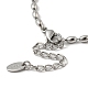 201 bracelets chaîne en perles de rugby en acier inoxydable BJEW-G696-01B-P-3