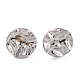 304 Stainless Steel Textured Flat Round Ear Studs for Women EJEW-P234-11P-1